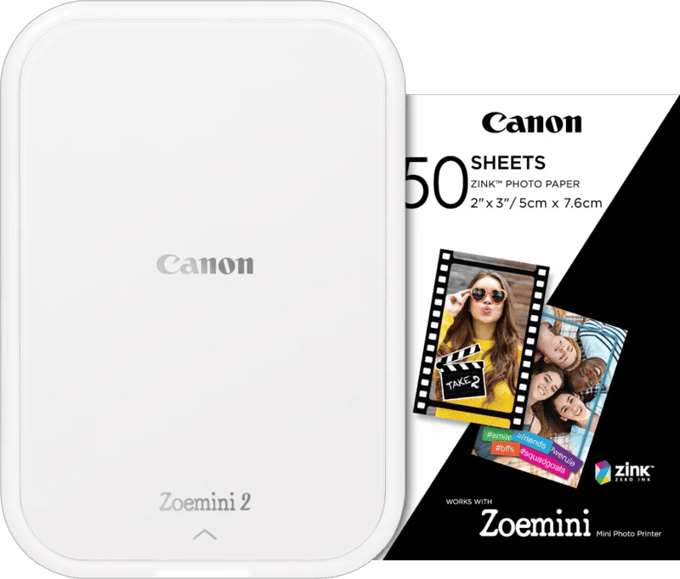 Canon Zoemini 2 Wit + 50 vellen fotopapier