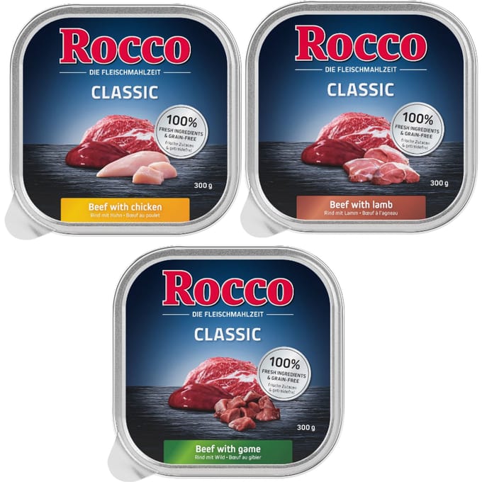 9x300g II: Lam, Kip en Wild Rocco Hondenvoer