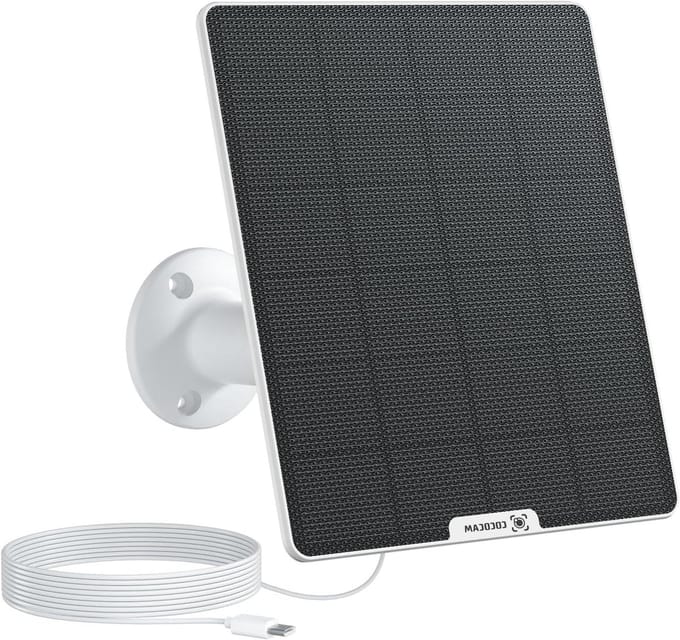 Solar Paneel - Zonnepaneel Camera - Camera Opladen - IP66 Waterdicht - 6 Watt - Zwart