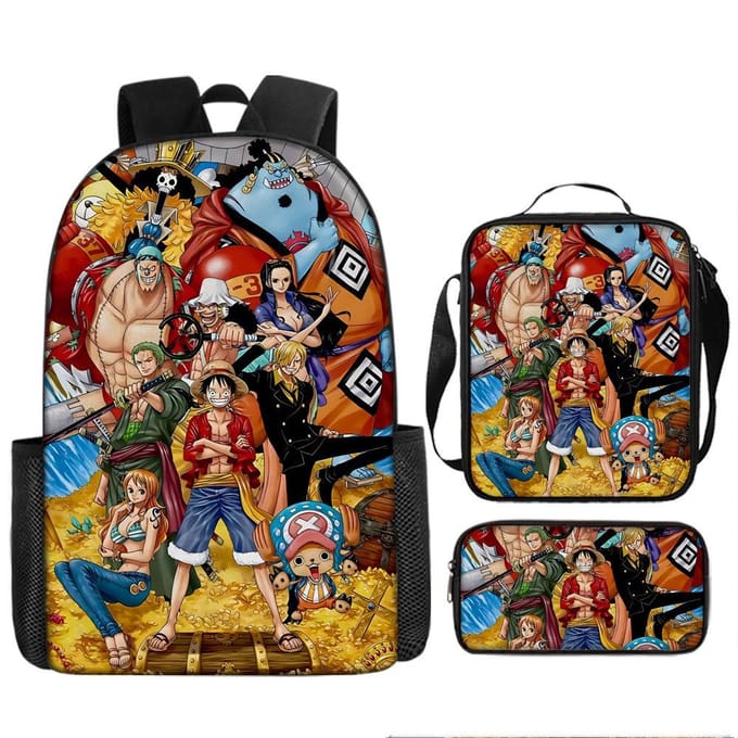 One Piece One Piece Schooltas Luffinica Zeekoning Student Schooltas Rugzak Set Three piece set