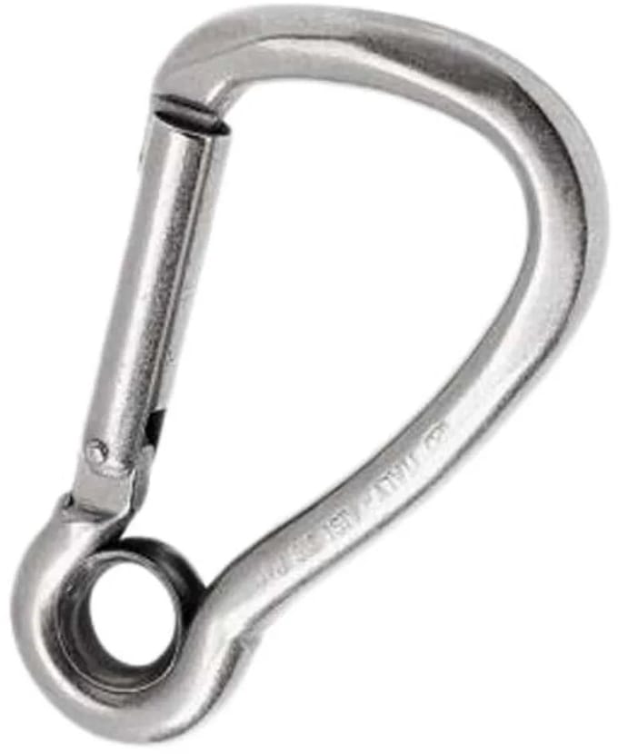 Kong Italy Harness Kl With Eyelet Karabijnhaak Zilver 120 mm
