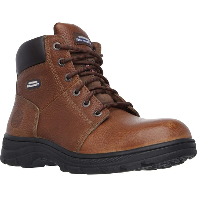 Skechers Heren Workshire Relaxed Fit Veter Veiligheids Enkelbooties