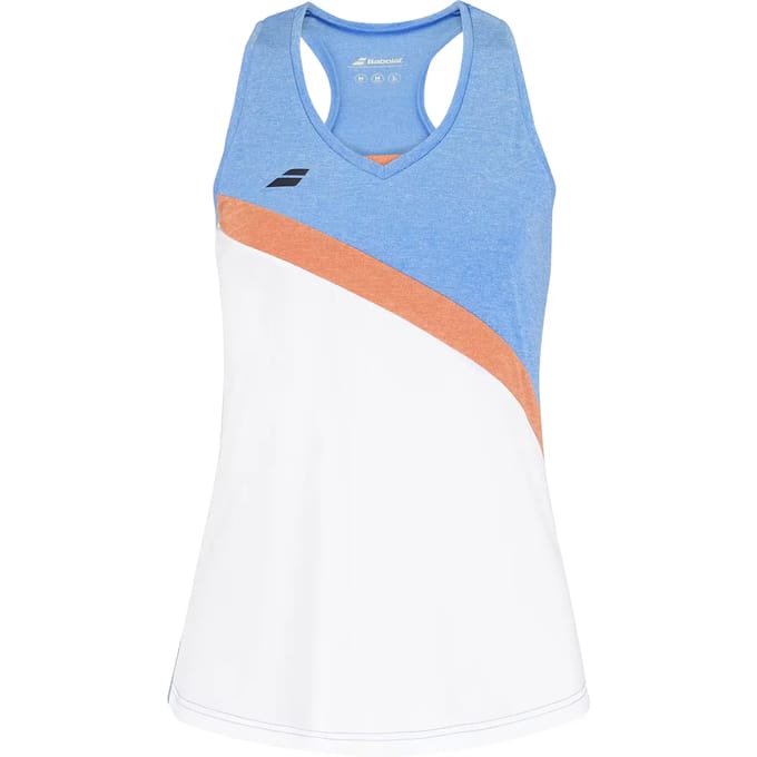 Babolat Play Tanktop Dames-Wit,Lichtblauw