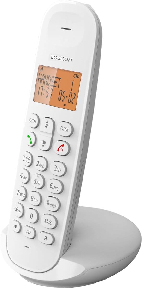 Draadloze Vaste Telefoon Wit - Groot Scherm - Analoog & DECT Compatibel - Zonder Antwoordapparaat
