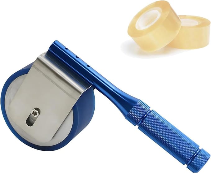 Rollijm Test Tool - Rolwiel Applicator - Lijm Testen - Precisie Geslepen As - 2000g Druk - Zwart