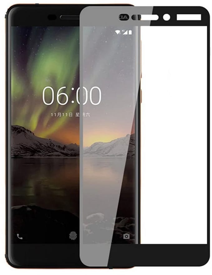 DrPhone Nokia 6.1 Glas - Tempered Glass 3D – Volledige Dekking - Schermbeschermer - Gehard Glas