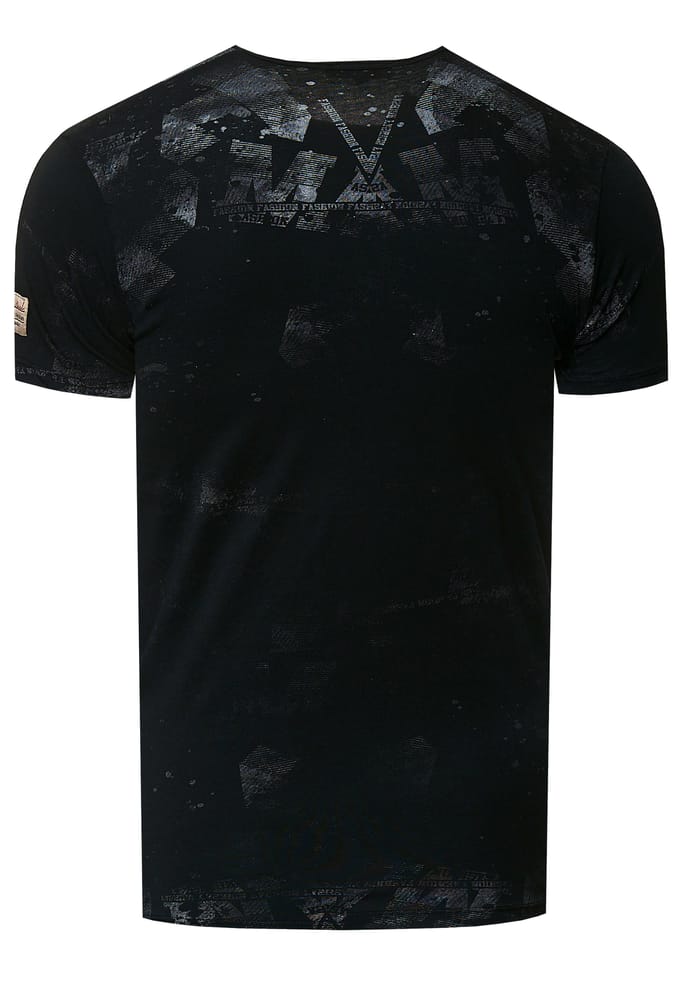 V-hals T-shirt met logo-print aan de zijkant