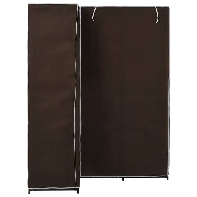 vidaXL - Hoekkledingkast - 130x87x169 - cm - bruin