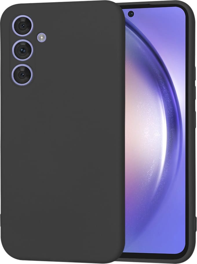 Hoesje geschikt voor Samsung Galaxy A54 - Techsuit Soft Flex Silicone Back Cover - Black