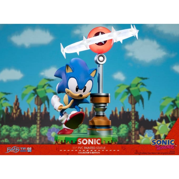 First 4 Figures - Sonic The Hedgehog - Sonic Diorama Standbeeld Collector's Edition 26cm