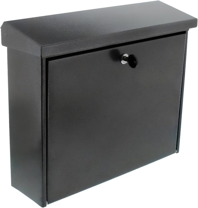 KAD® Brievenbus - A4 dropformaat - Brievenbus op Paal - Postvak - Zwart - 12cm x 38cm x 32cm