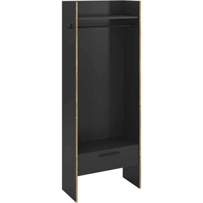 Bueno Garderobekast Basalt Melamine Trim NoxOak NB - 37x70x189cm