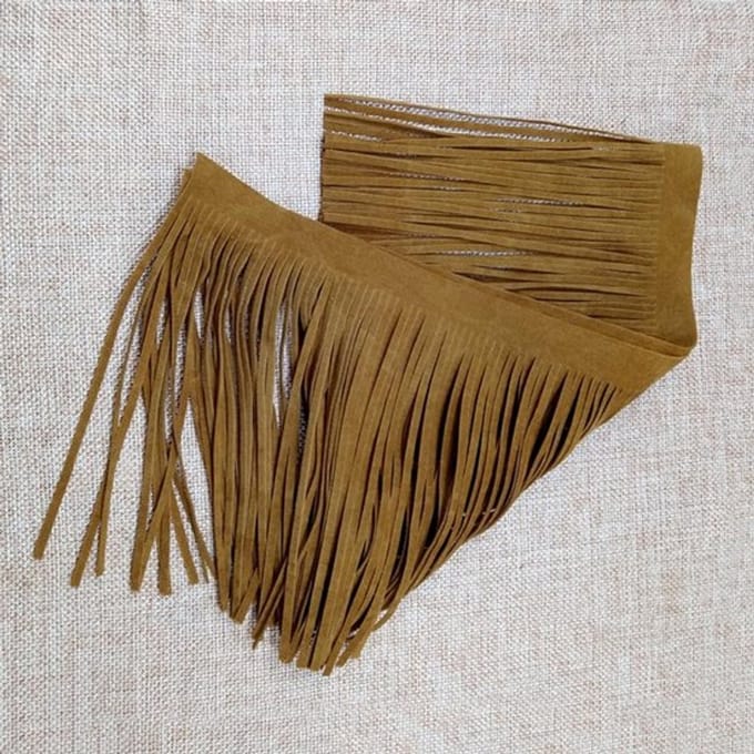 SPHProducts - Kunstsuède Franjes - Decoratieve Band - Beige A
