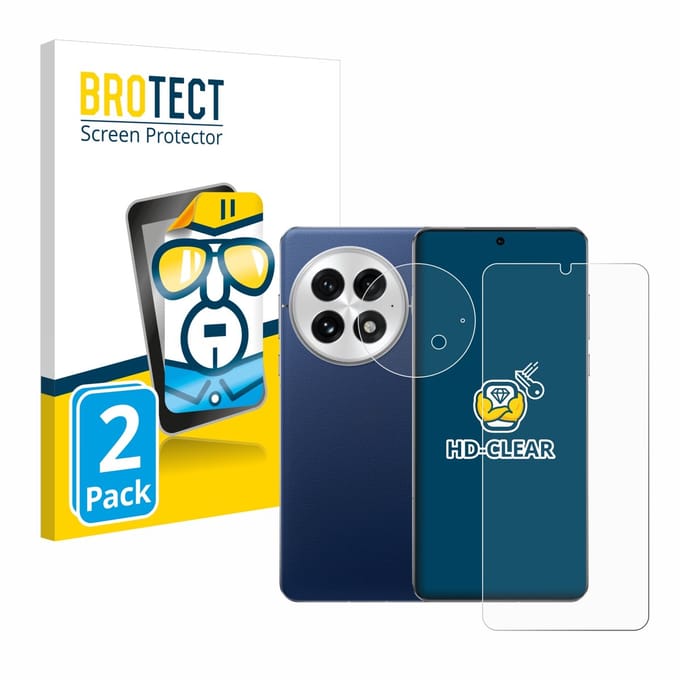 BROTECT - Screenprotector voor OnePlus 13 (Voor+Camera) - Folie Beschermfolie transparant 2 Stuks