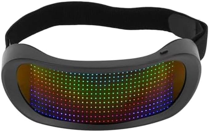 LED Feestbril - Programmeerbare Bril - Feest Verlichting - APP Bediening Muziek Sync - 12x36 Pixels - Kleurrijk