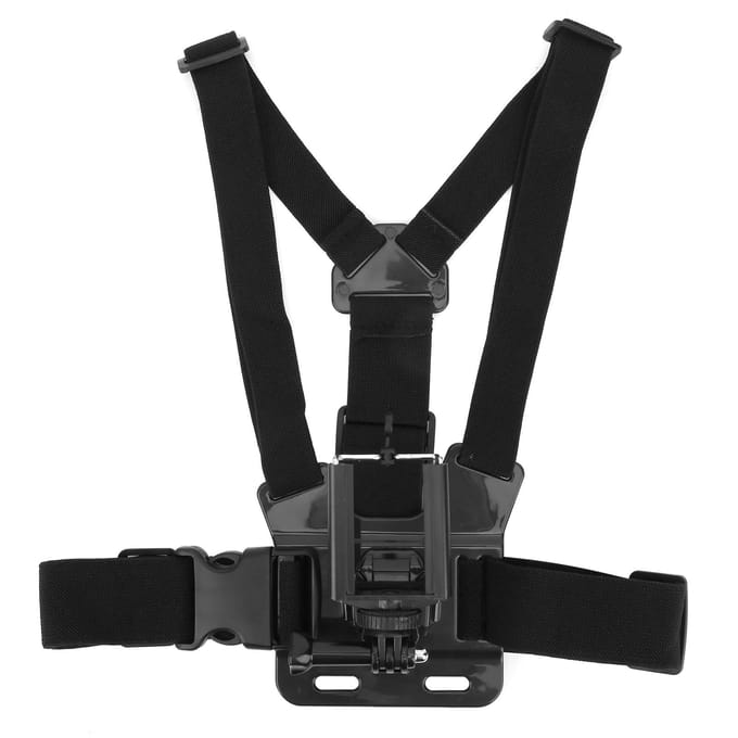 Sangle de poitrine fixe Sangle de poitrine réglable Support universel pour téléphone pour photographie Clip pour téléphone black