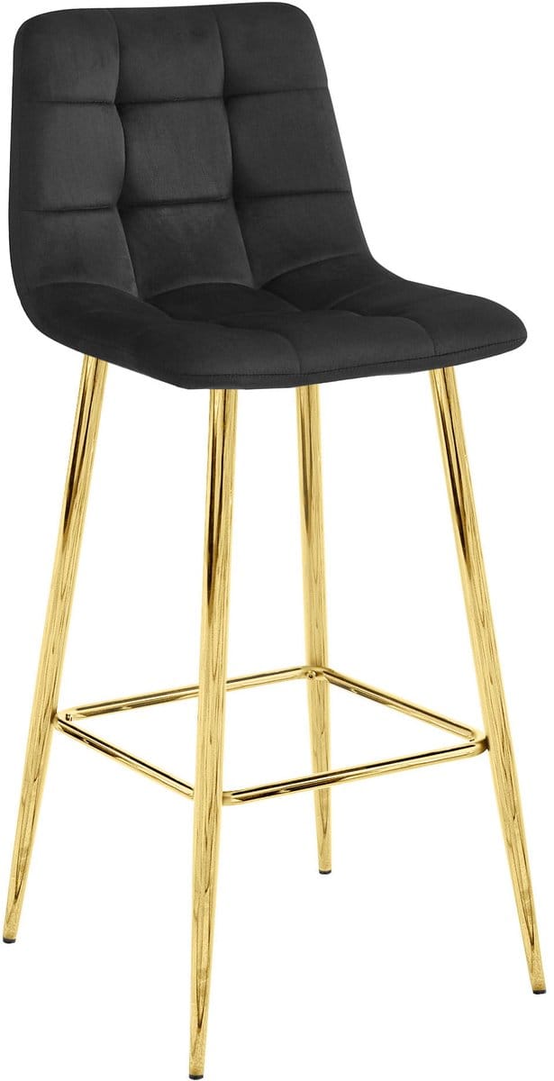 ARCETO kruk - zwart fluweel / GOUDEN poten x 2