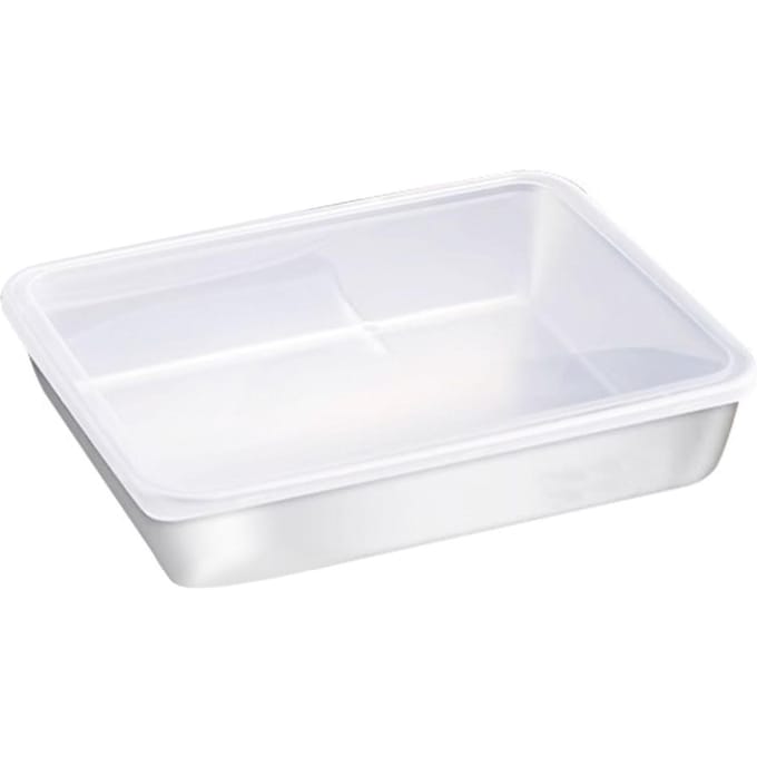 Voedselbewaarcontainer met Deksel 304 Roestvrij Staal Vierkante Lunchcontainer voor Koelkast Buiten white