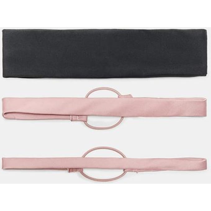 Stradivarius Set van 3 elastische sport-haarbanden  Pastelroze OS