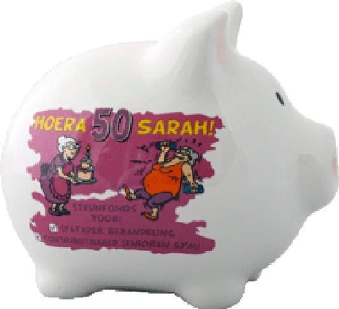 Spaarvarken Sarah - 50 jaar
