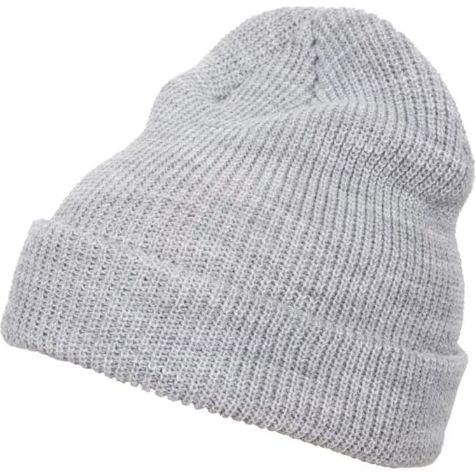 Flexfit - Long Knit Beanie heather grey one size Beanie Muts - Grijs