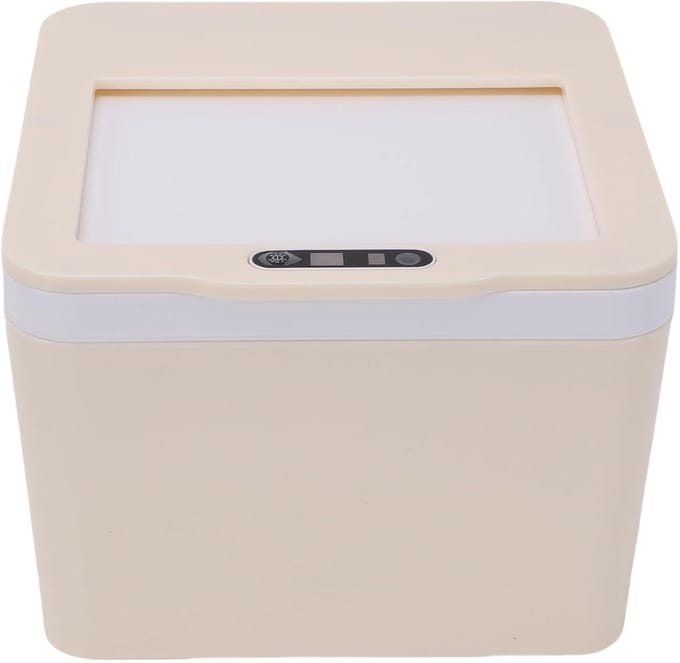 Mini Prullenbak - Afvalbak Sensor - Bureau Organisatie - Automatisch Deksel - 4 Liter - Wit