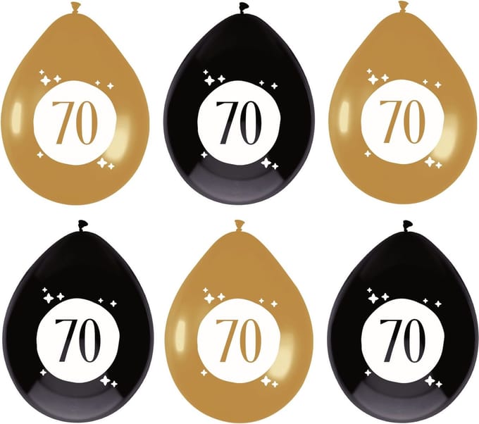 Haza Ballonnen - 70 jaar - leeftijd verjaardag - 18 stuks - 30 cm - versiering