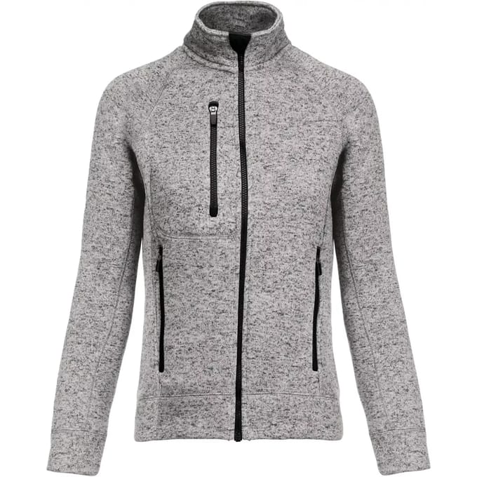 Kariban Heather damesvest met rits K9107 - Light Grey Melange - M