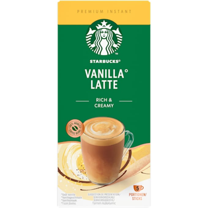 Vanilla latte oploskoffie sticks