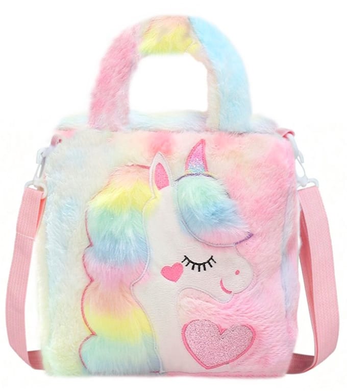 Unicorn Schoudertas - Multi | 23 x 23 x 9 cm | Polyester / Acryl | Fashion Favorite