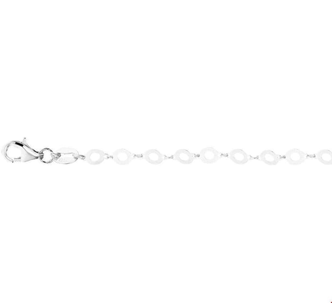 Zilver Gerhodineerde Enkelbandje 4 1327942