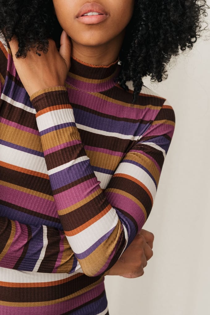 TWOTHIRDS Barleycove - Multicolour Stripes Taglia: S | Abiti Midi Outlet | Donna
