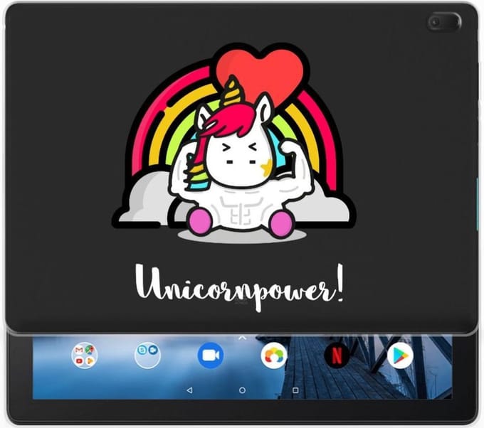 Lenovo Tab E10 Tablet Back Cover Unicorn Power
