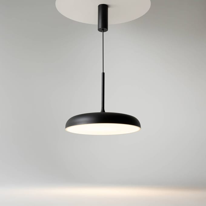 Maytoni LED hanglamp Gerhard, Ø 40 cm, zwart, metaal