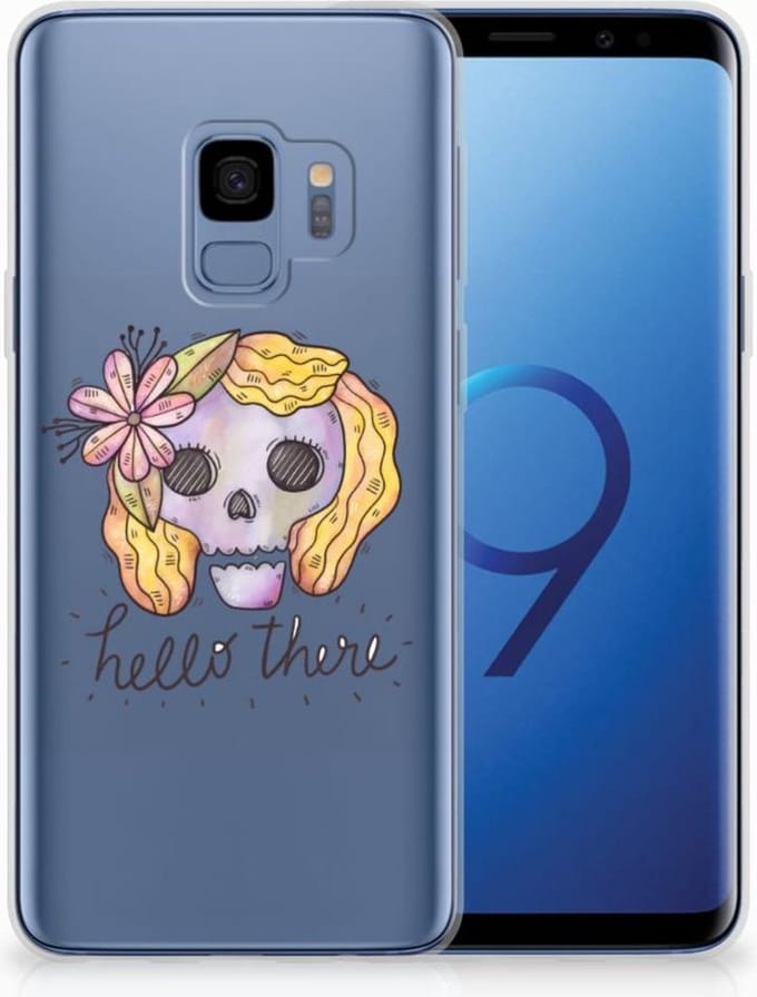 Silicone Back Case Samsung Galaxy S9 Boho Skull