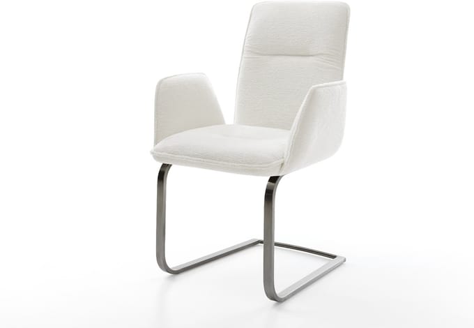 Sledestoel Vinja-Flex sledemodel vlak grafiet bouclé zacht beige