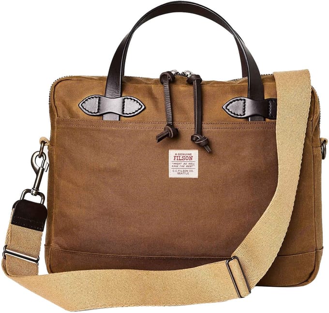 Filson Tin Cloth - Aktetas 15.6 45 cm (dark tan)