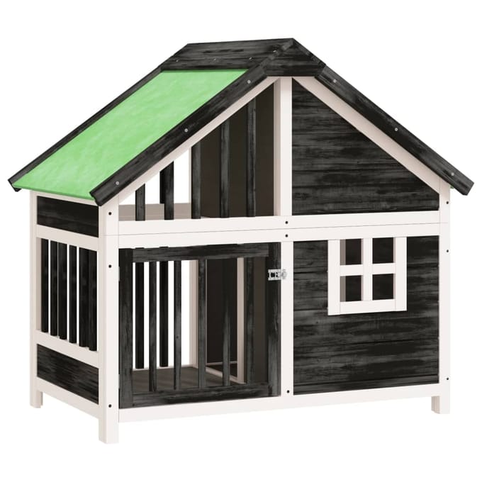Maison pour chien Grise 96 x 60,5 x 87 cm Bois de pin massif