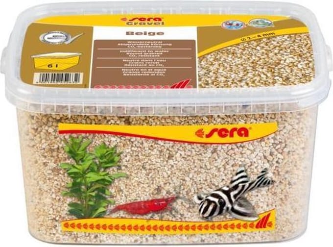 Sera Gravel Beige - Inhoud: 6 liter - Aquarium grind bodem