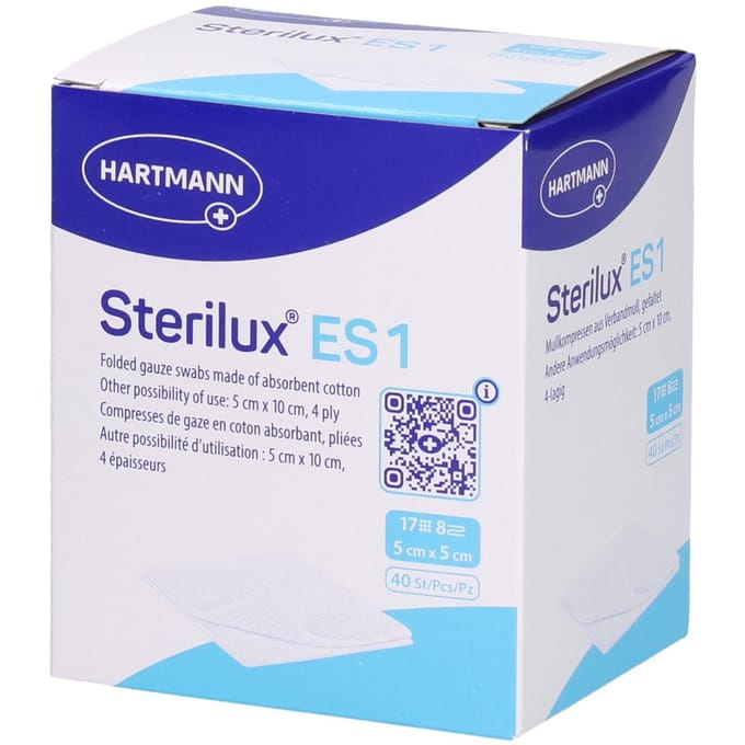 Hartmann Sterilux ES KP Steriel 8PL 5cm x 40 Compressen