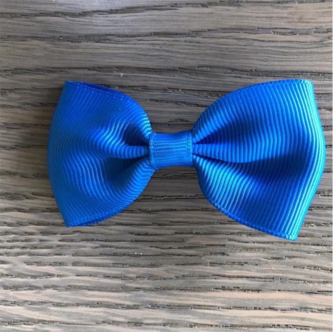 Medium Strik op alligatorclip Donker blauw