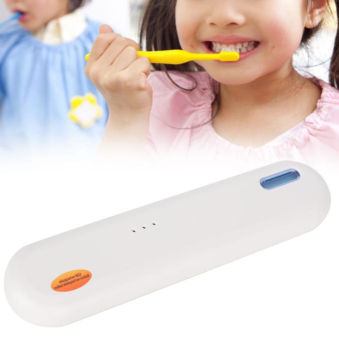 Draagbare USB UV Tandenborstel Sterilisator Doos Desinfectie Tandenborstel Opberg HouderWit wit