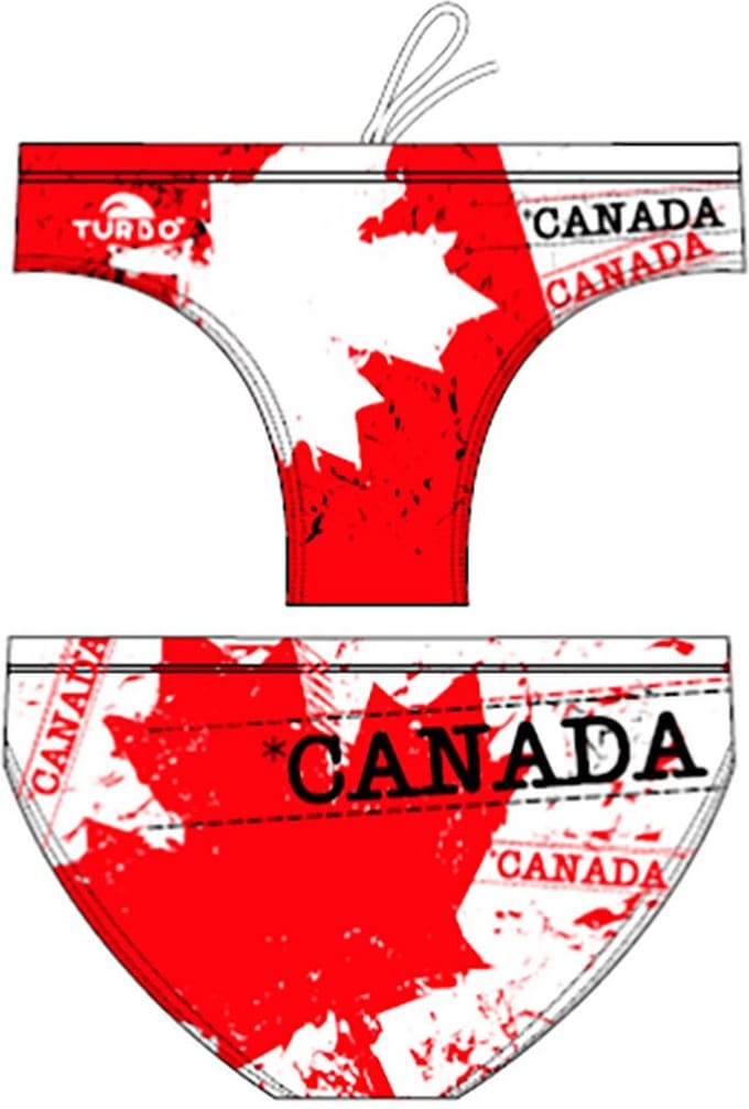 Turbo Canada Leaf Zwemslip Rood,Wit S Man