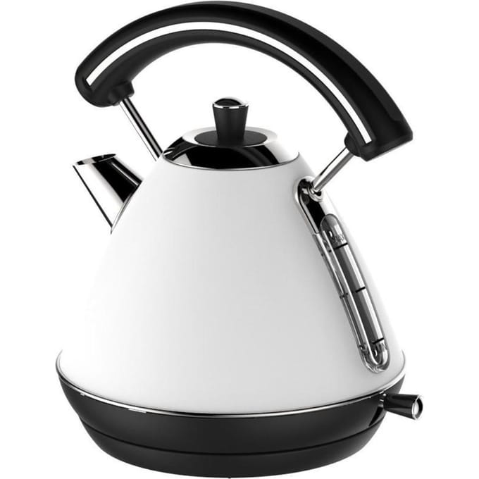 Schäfer Retro Waterkoker 1.7L 2200W Wit/Zwart/RVS