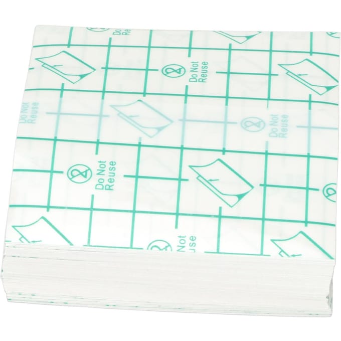 100 Stuks Zelfklevende Waterdichte Pleisterhoes Transparante Wegwerp Rekbare Film Verband white