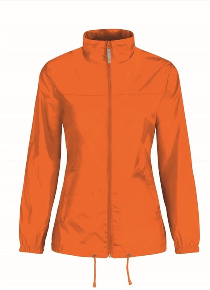 Windjas/regenjas voor dames oranje maat S