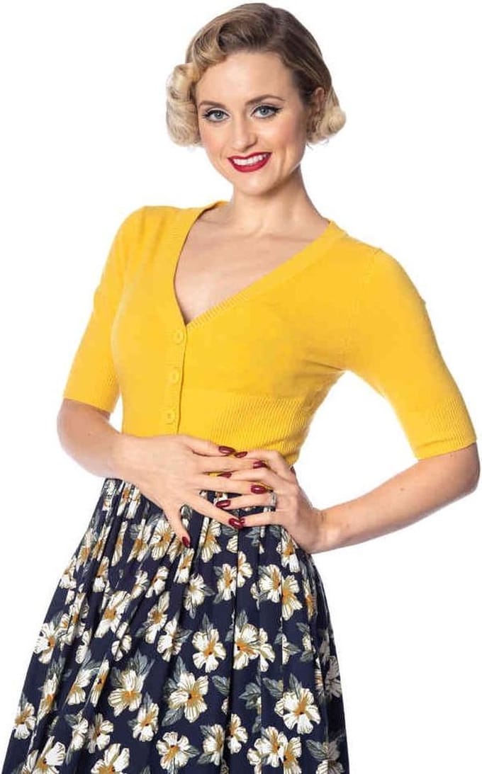 Dancing Days - Sweet Dreamer Cardigan - S - Geel