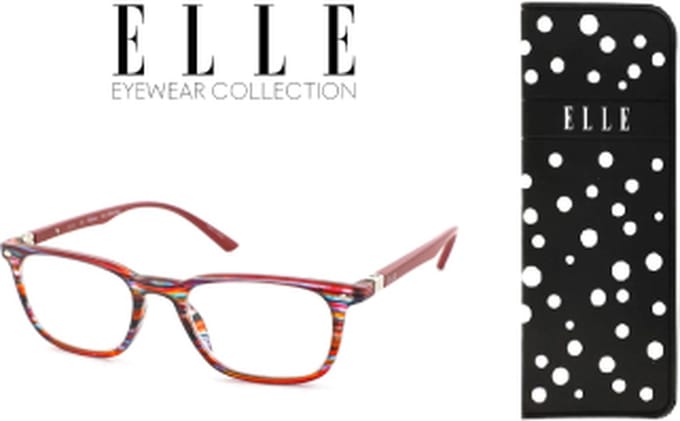 Leesbril Elle EL15937-Rood Gestreept-+2.50