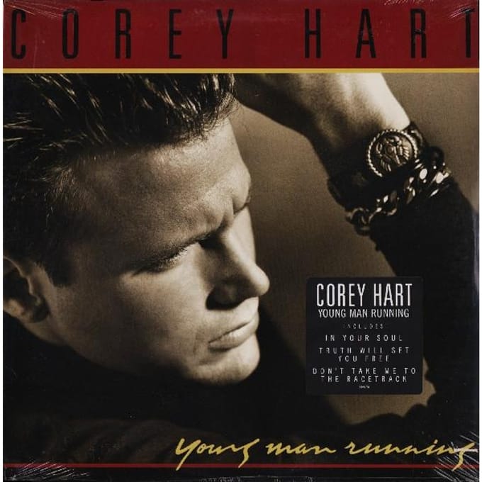 LP Plaat COREY HART - Young Man Running E148752 EMI-MANHATTAN 1988 VS Rock Gebruikt brown
