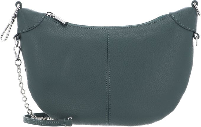 COCCINELLE Leren Schoudertas Virtual Mini Bag Grained Leather Kale Green Groen